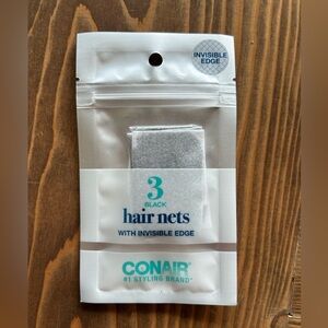 Conair Black Hair Nets with Invisible Edge NIP